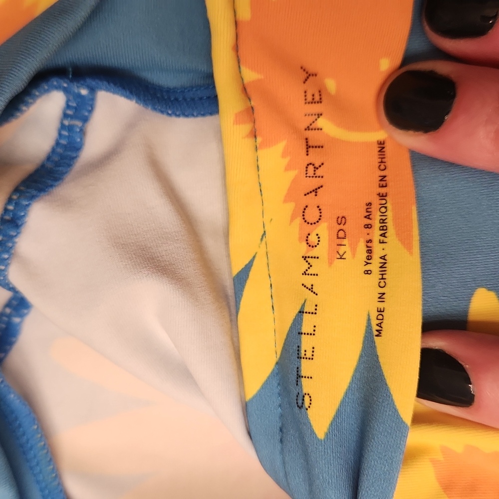 Girls Stella McCartney Kids One Piece Sunflower Swimsuit - Picture 2 of 3